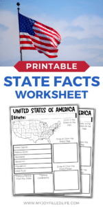 Printable U.S. State Facts Worksheet