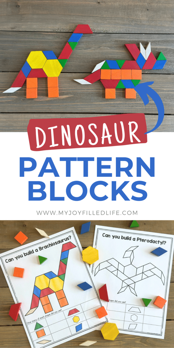 Dinosaur Pattern Block Mats - My Joy-Filled Life