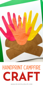 Easy Handprint Campfire Craft