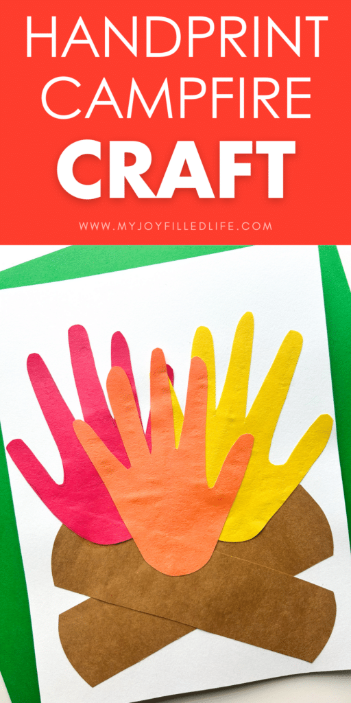 Campfire Craft for Kids Using Handprints