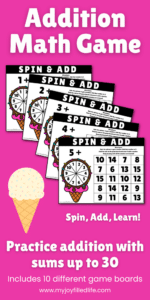 Fun Printable Addition Game for Kids