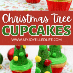 Cute Christmas Tree Cupcakes