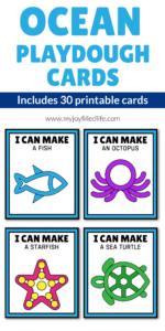 Ocean Playdough Cards for Hands-On Learning