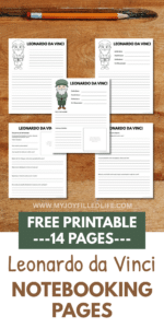Printable Leonardo da Vinci Notebooking Pages