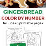 Printable Gingerbread Color by Number Set