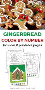 Printable Gingerbread Color by Number Set